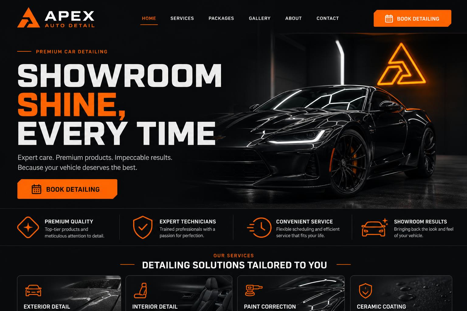 Apex Auto Detail website preview